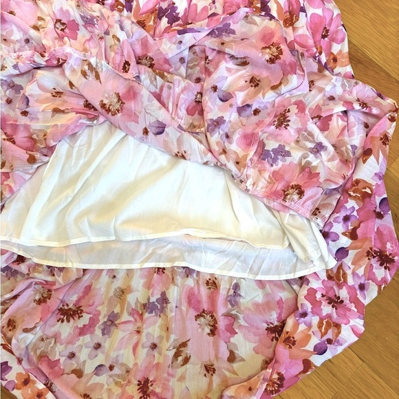 NWT ee:some M Fuchsia Multi-Color Floral Maxi Dress & ENTI Pink Hoodie - Picture 4 of 9